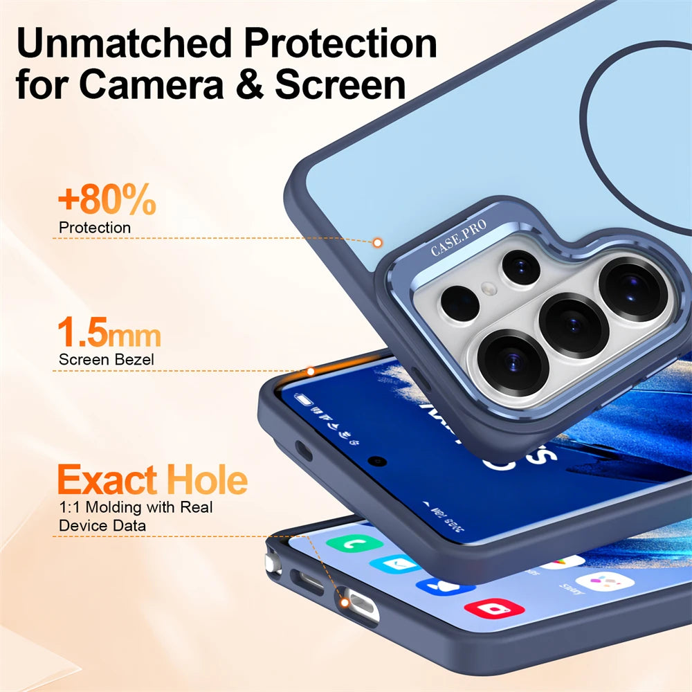 Shockproof Magnetic Case  with Lens Bracket for Samsung Galaxy S26 Series