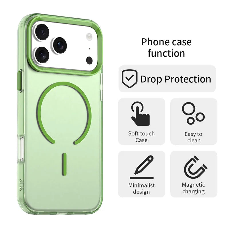 Transparent TPU Camera Protection Case with MagSafe Ring for iPhone 18 Series