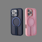 Honeycomb Mesh Hard Case with MagSafe & Kickstand for iPhone 15 Series