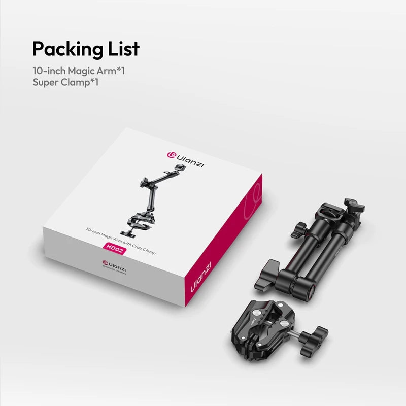 Ulanzi HD02 Heavy-Duty Magic Arm Kit With Clamp Mount