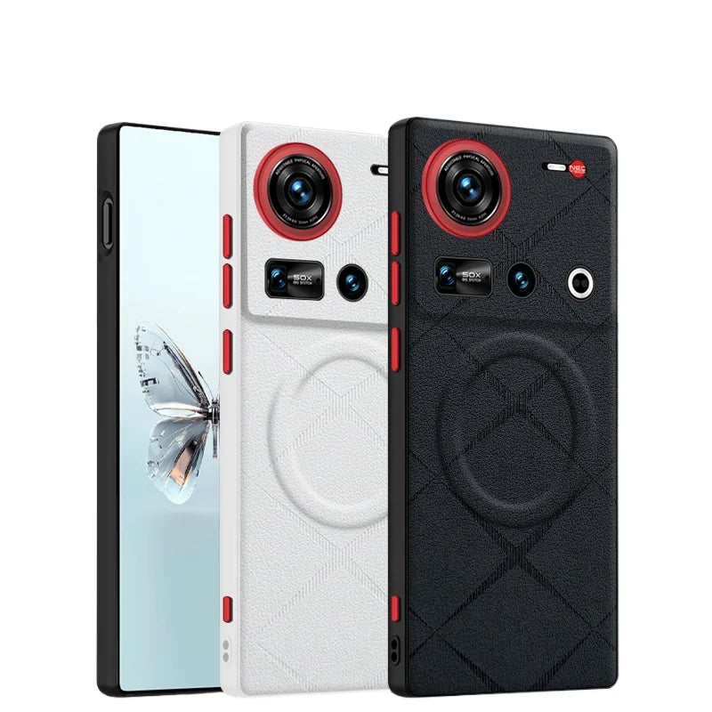 Luxury PU Leather Magnetic Case for ZTE Nubia Z70 Ultra