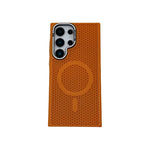 Honeycomb Grid Mesh Cooling Magnetic Phone Case with Lens Protector for Samsung Galaxy S25 Series