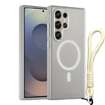 Shockproof Matte Candy Magnetic Case with Wrist Lanyard for Samsung Galaxy S25 Series