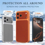 PU Leather MagSafe Case with Raised Camera Guard for iPhone 17 Series