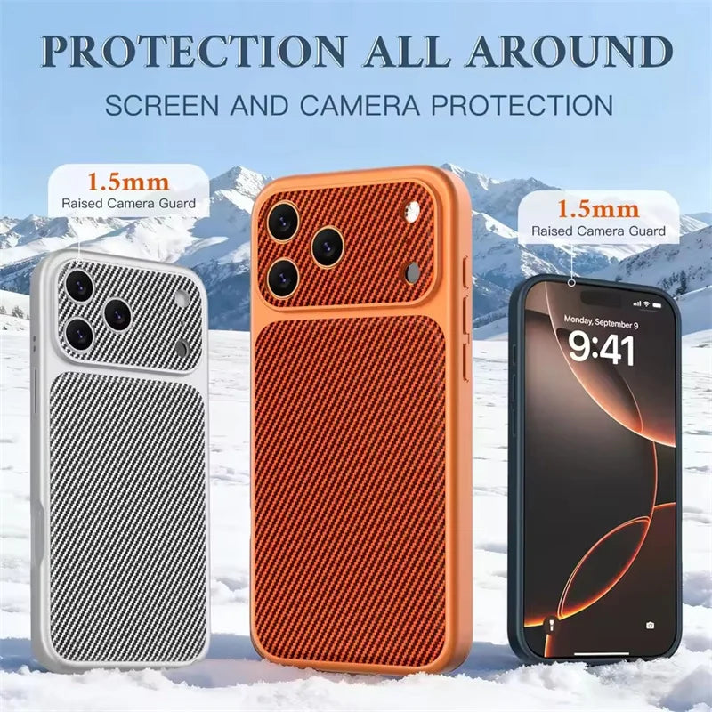 PU Leather MagSafe Case with Raised Camera Guard for iPhone 17 Series