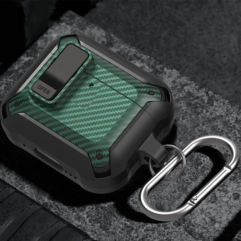 Luxury Carbon Fiber Texture Earphone Case for AirPods Pro 2