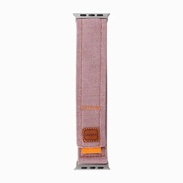 Vintage-Style Nylon Canvas Wrist Strap for Apple Watch