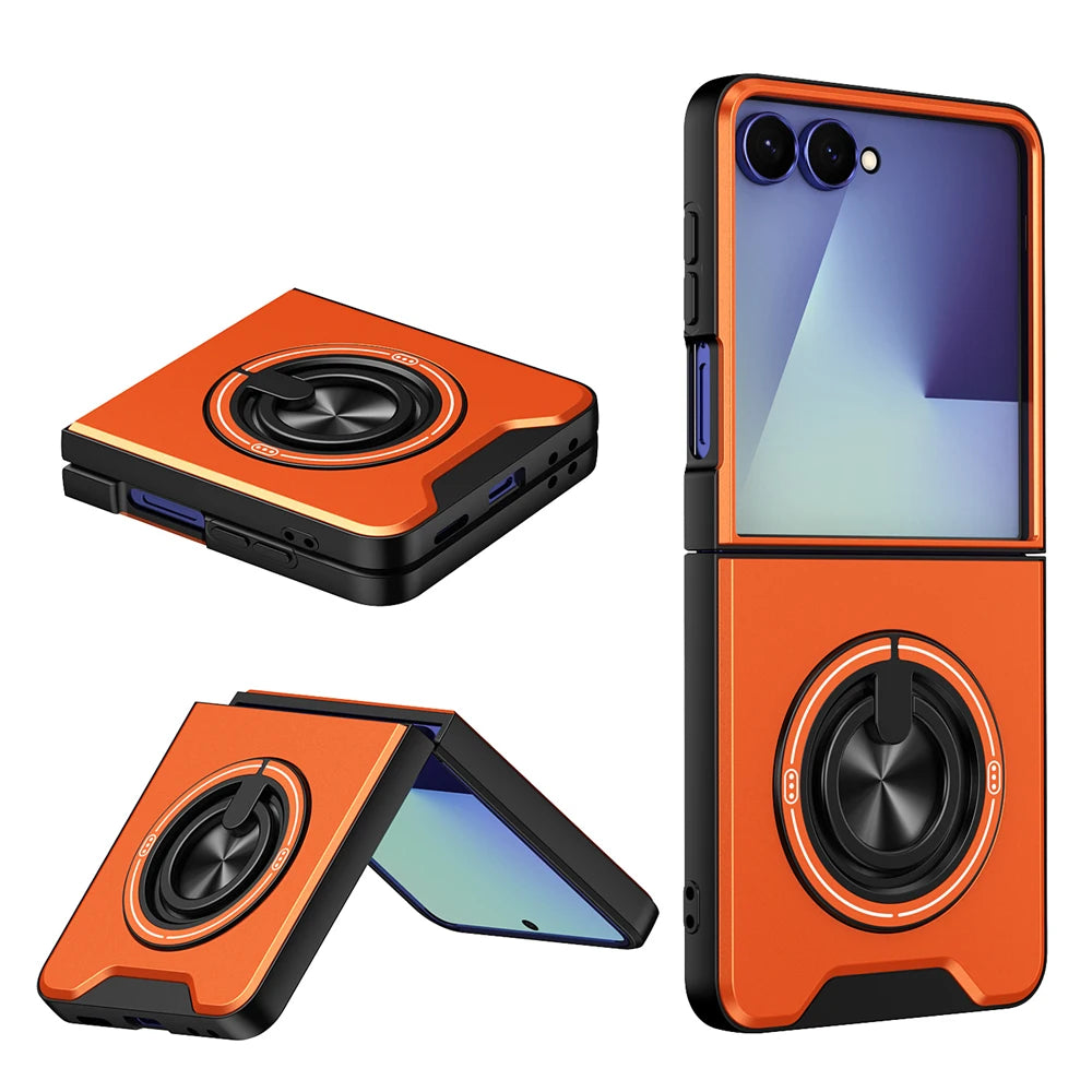Shockproof Foldable Case with 360° Rotating Ring Stand for Samsung Galaxy Z Flip 8