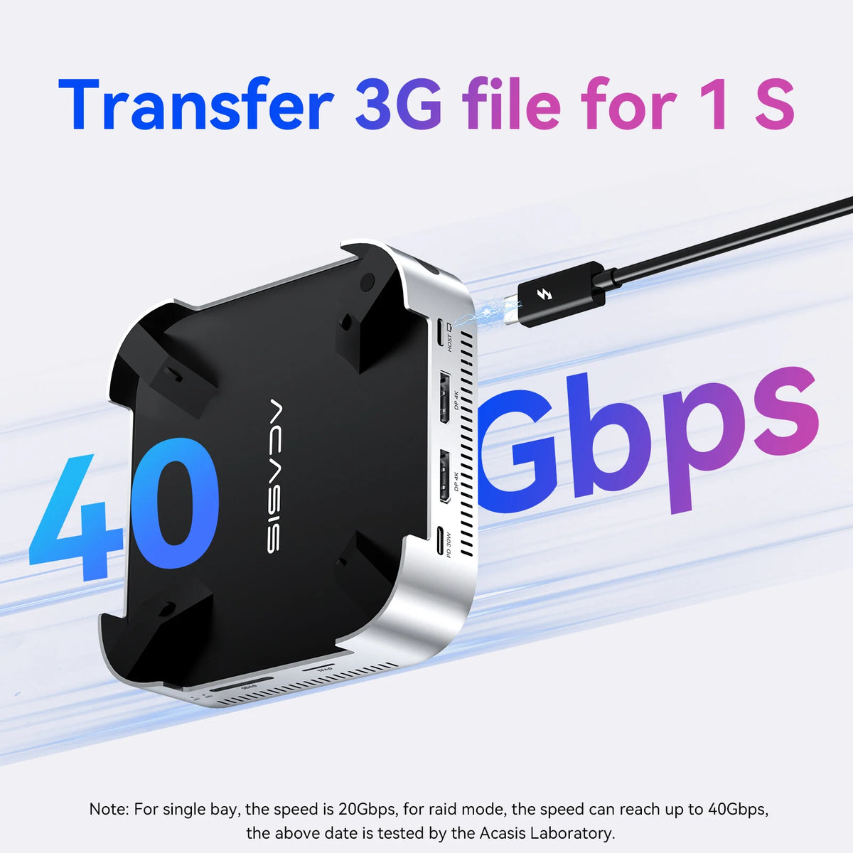 Acasis USB-C Docking Station with Dual M.2 NVMe SSD Bays for Mac Mini M4/M4 Pro