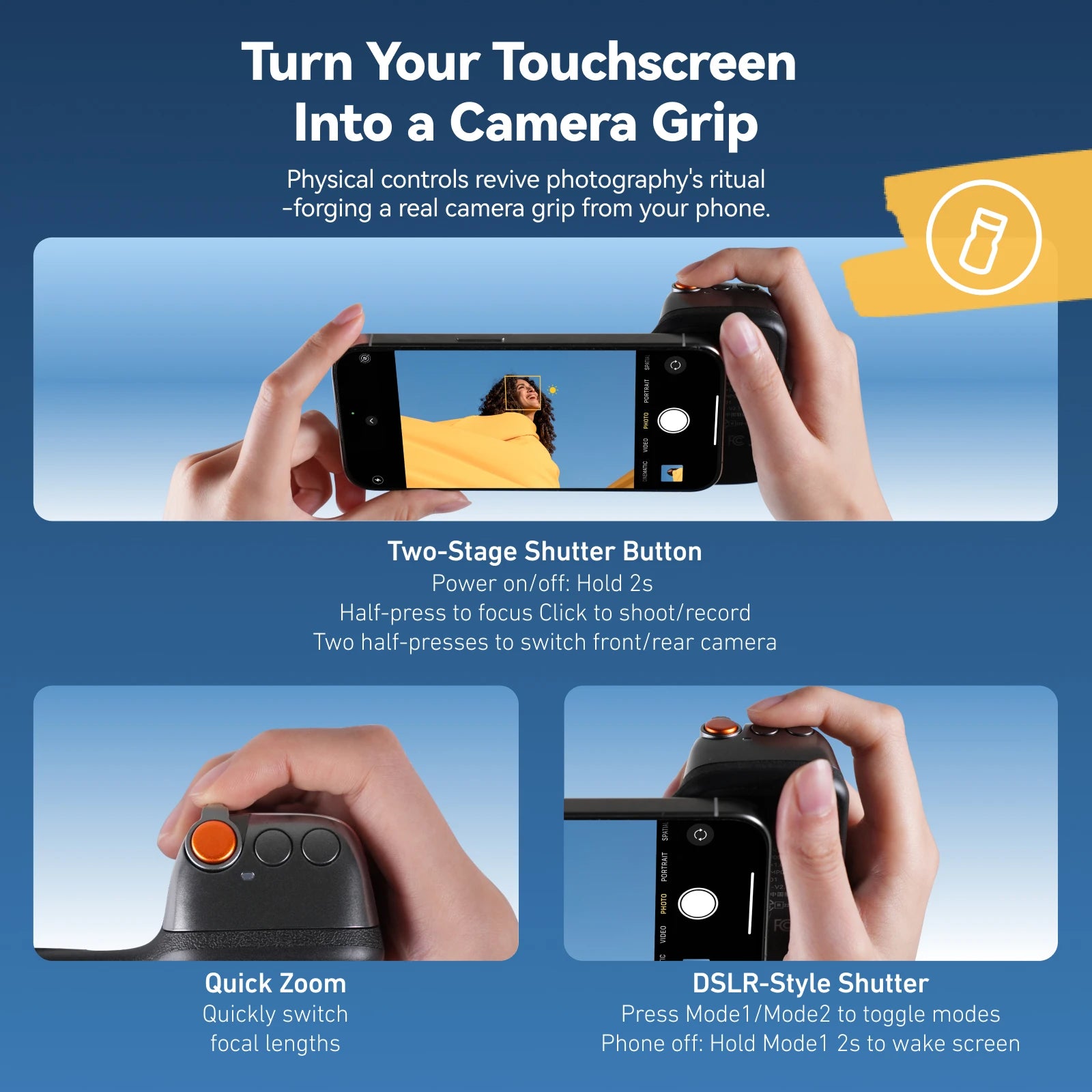 TELESIN Fun Shot Magnetic Phone Holder Grip