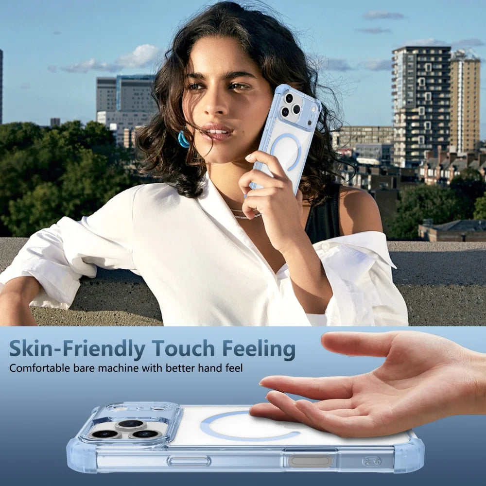 iPhone 17 Series Transparent MagSafe Shockproof Case