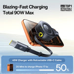 Baseus PrimeTrip VR2 45W Car Charger with Dual Fast Charging and Retractable Cable