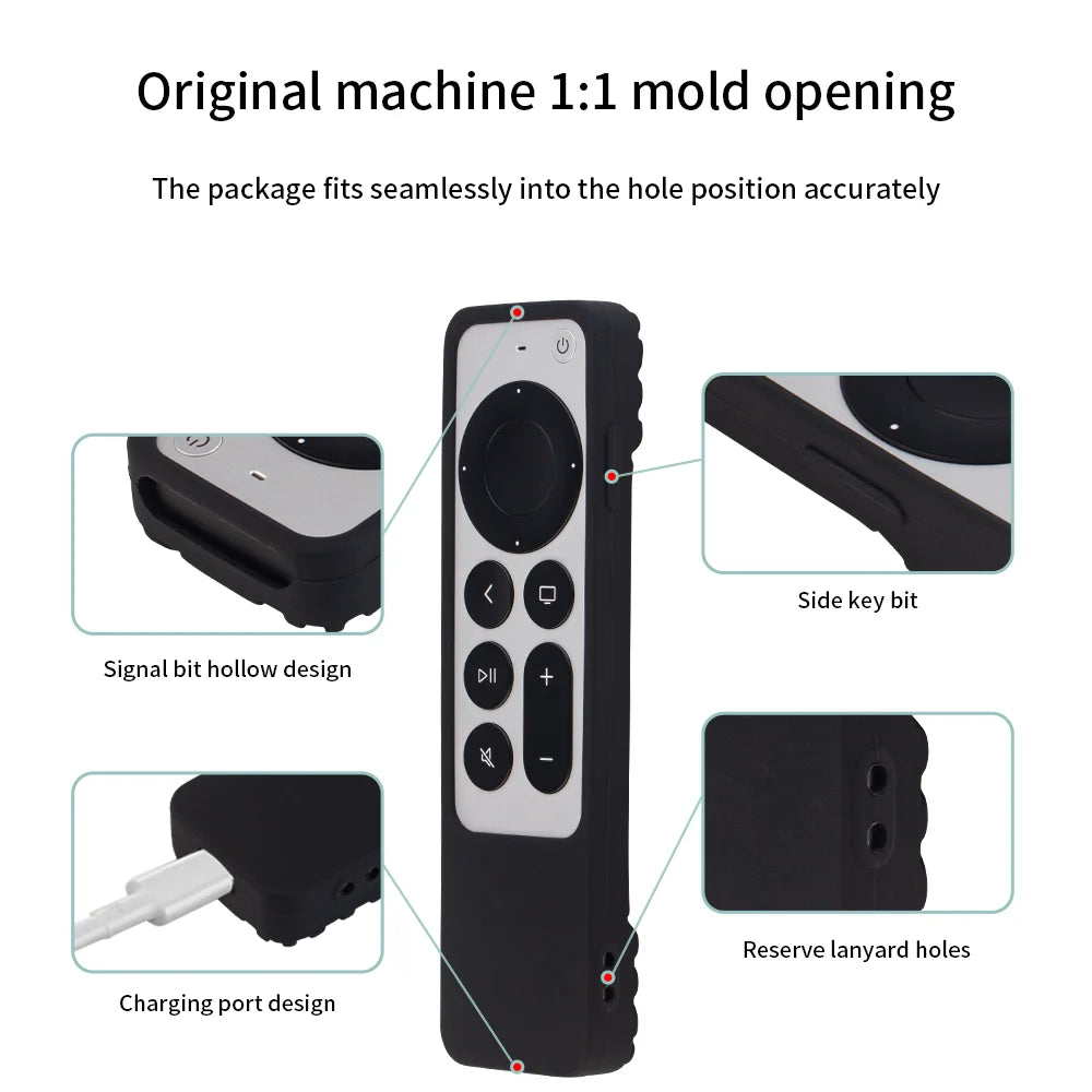 Silicone Anti-Slip Grip Case For Apple TV Siri Remote