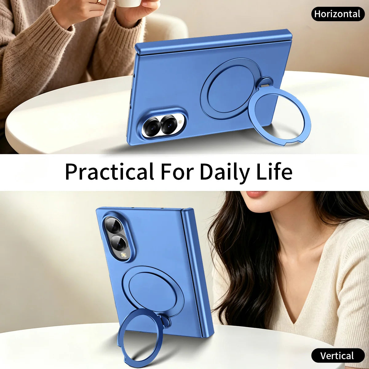 Premium Shockproof Magnetic Case with 360° Rotating Kickstand for Samsung Galaxy Z Fold 8