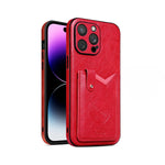 Shockproof Leather Wallet Phone Case with Card Holder and Kickstand for iPhone 15 Series