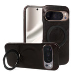 Premium Leather Case with Invisible Foldable Stand for Google Pixel 9 Series