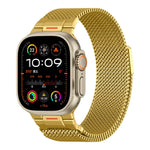 Elegant Mechanical Milanese Loop Strap with Apple Watch