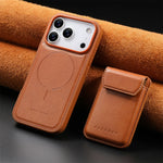 2-in-1 Detachable MagSafe Leather Wallet Case with Card Holder for iPhone 17 Series