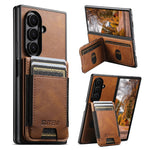Samsung Galaxy Z Fold 7 Leather Wallet Case with Card Slot and Kickstand