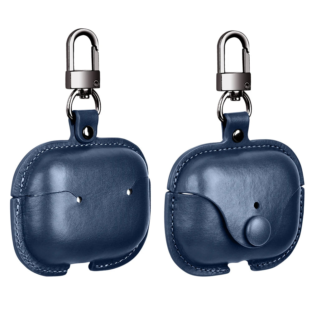 Premium Protective Leather Case with Keychain for AirPods 4