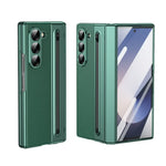 Shockproof Leather Case with Film, Pen Slot and Hinge Protection for Samsung Galaxy Z Fold 6