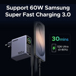 UGREEN 160W Smart Display GaN Charger Retractable USB-C Cable