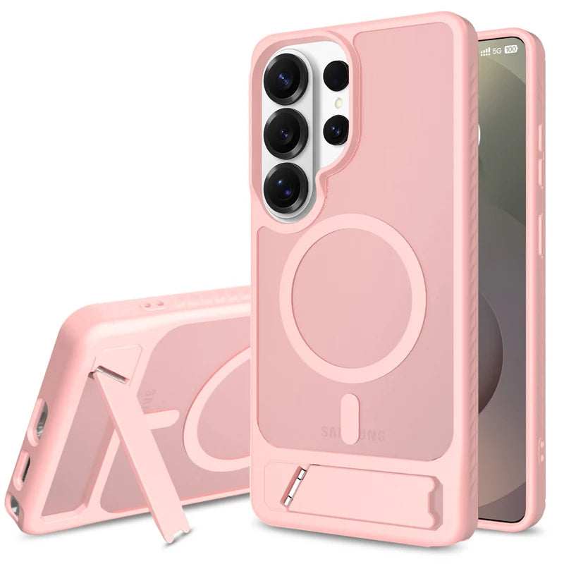 Anti-Fingerprint Hybrid Case with Stand for Samsung Galaxy S26 Series