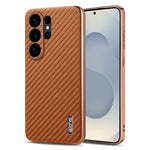 Carbon Fiber Pattern Skin-Feel Phone Case for Samsung Galaxy S26 Series
