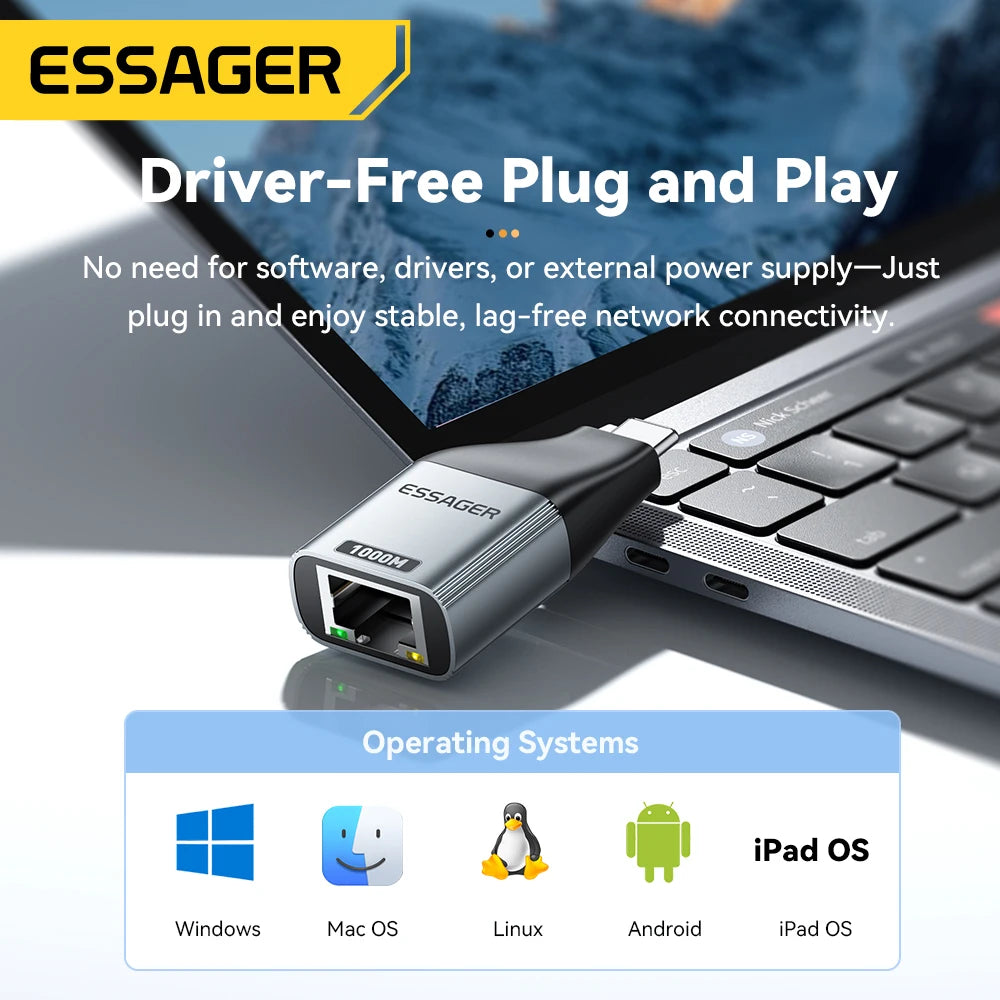 Essager Type-C to Ethernet Adapter