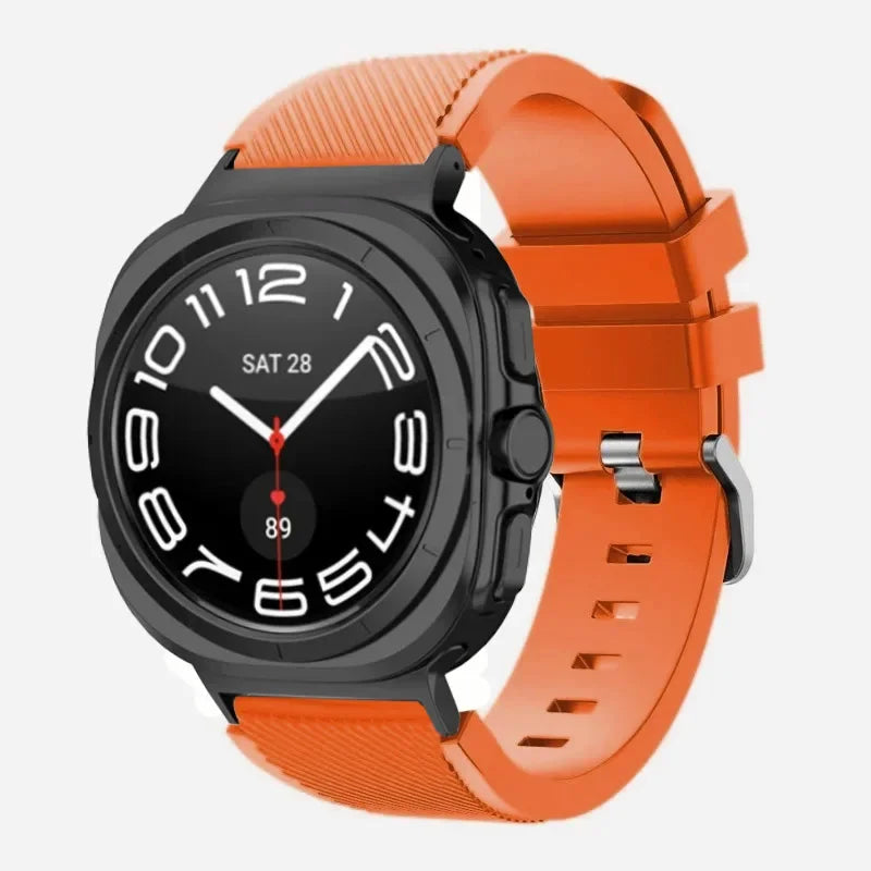 Stripe Textured Silicone Wristband for Samsung Galaxy Watch Ultra and Samsung Galaxy Watch Ultra (2025)
