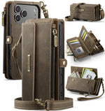 iPhone 17 Series Crossbody Wallet Case with Long Lanyard and Magnetic Flip