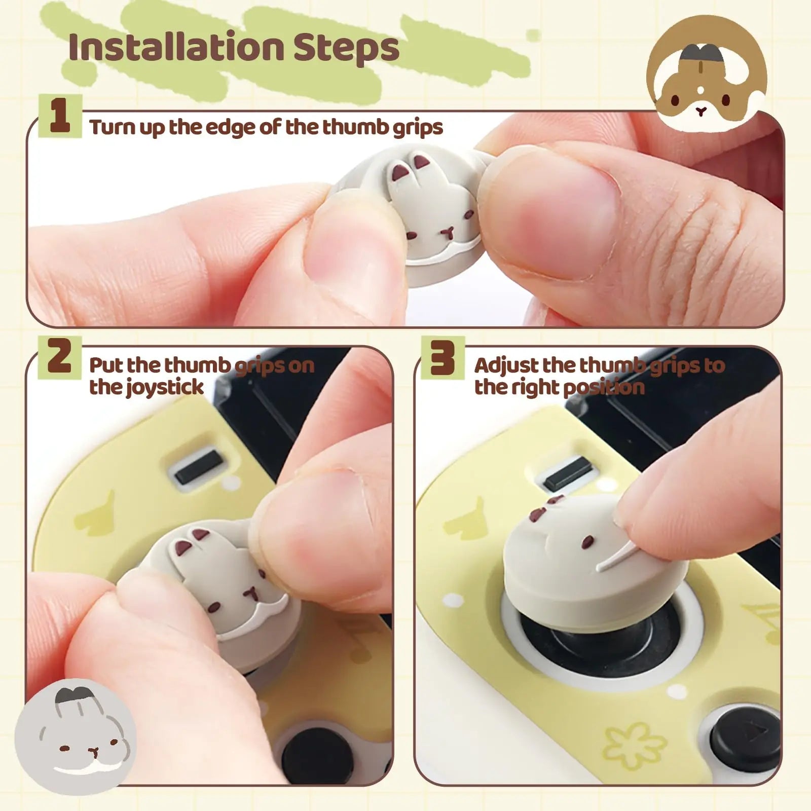 Anti-Slip Silicone Thumb Grips for Nintendo Switch 2 Joy-Con
