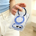 Shockproof Clear MagSafe Case with 360° Rotating Kickstand Ring for iPhone Duo