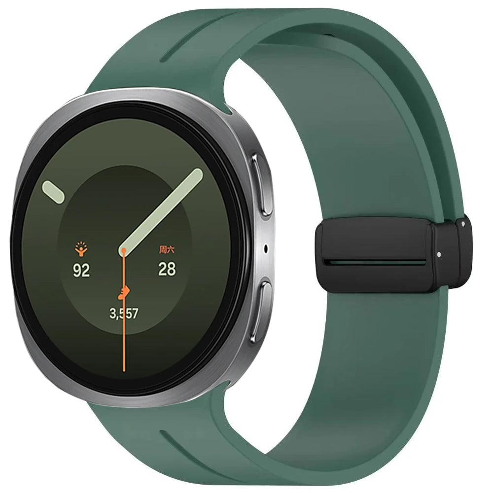 Silicone Smartwatch Band with Magnetic Snap Closure for Samsung Galaxy Watch 9