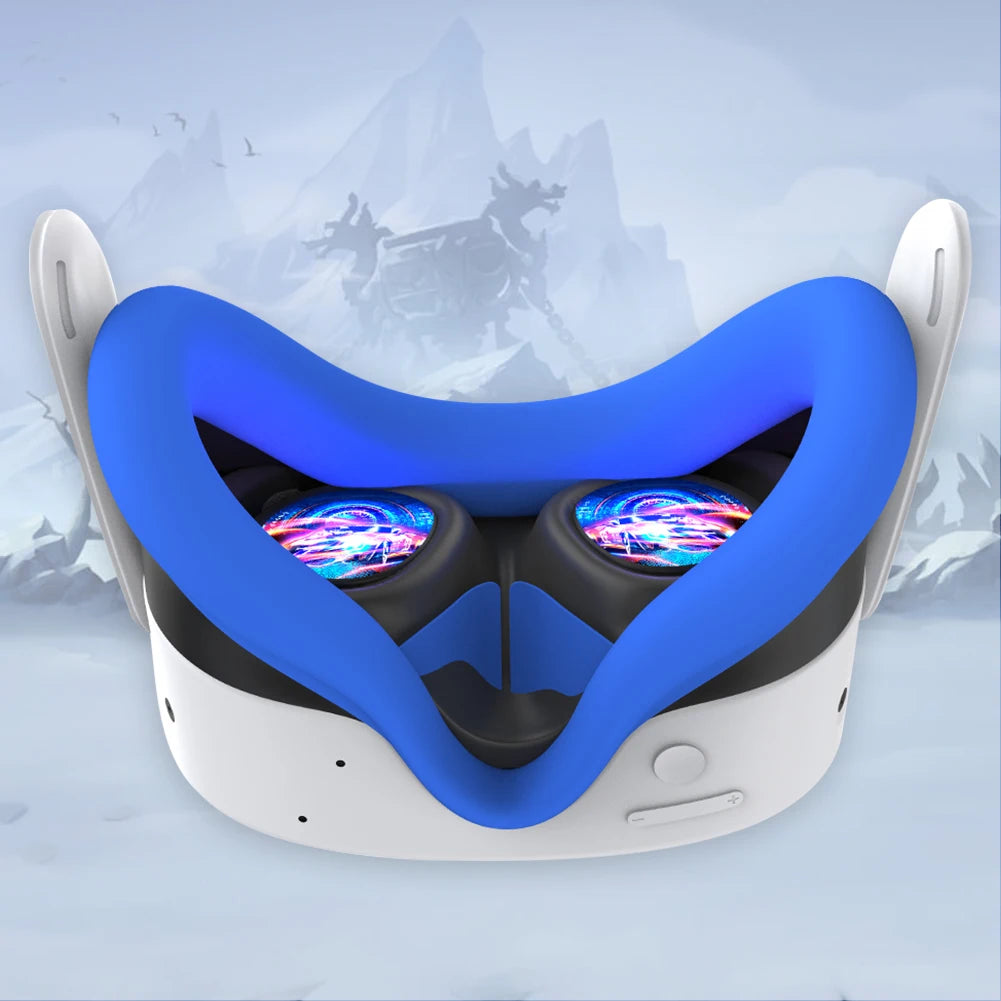 Sweat-Resistant Silicone VR Face Cover for Meta Quest 3S