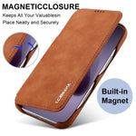 Premium Leather Flip Cover for iPhone 17 Series