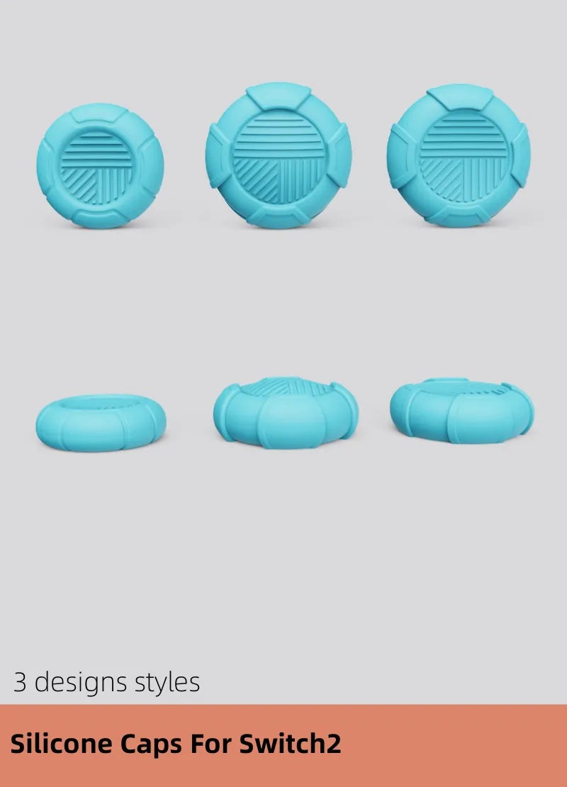 3 Pairs Silicone Rubber Thumb Grips for Nintendo Switch 2 Joy-Con