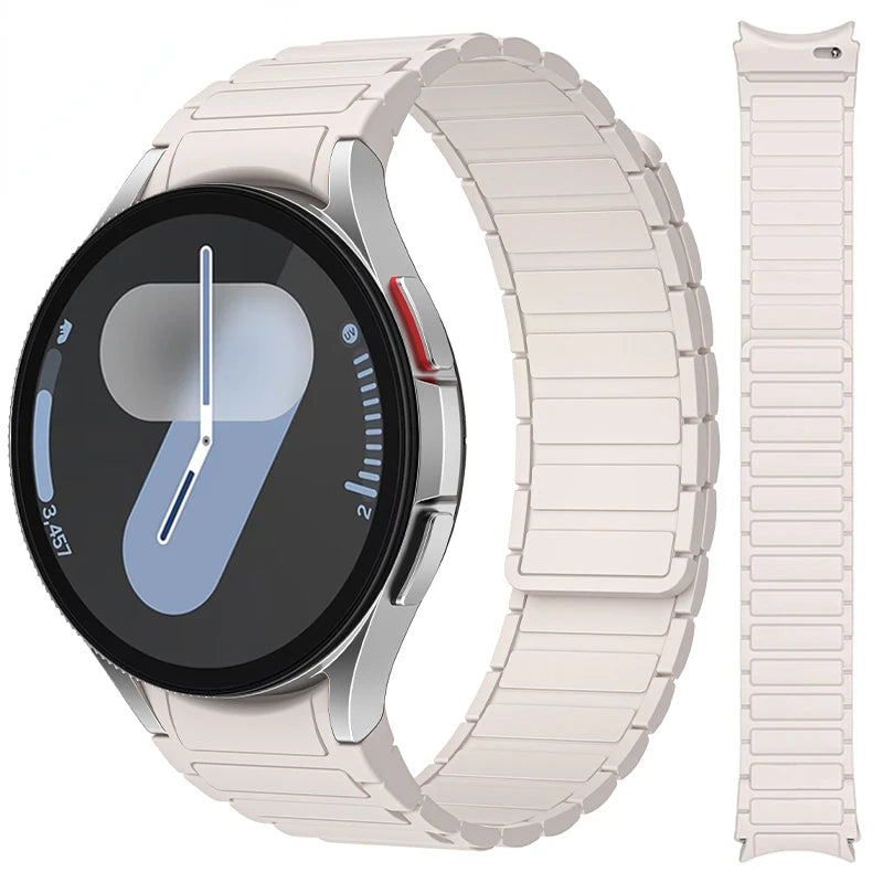 No Gaps Magnetic Silicone Strap for Samsung Galaxy Watch 7 - Seamless &amp; Secure