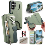 Detachable Magnetic Leather Wallet Case with Kickstand for Samsung Galaxy S25 Series