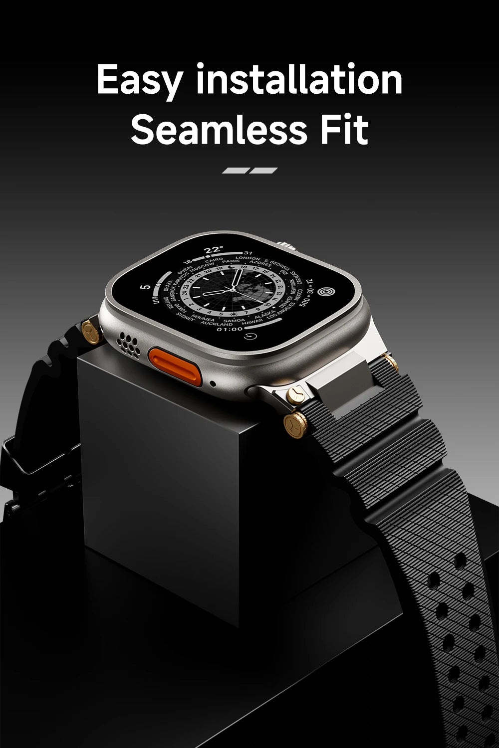 Heavy-Duty Silicone Watch Strap for Apple Watch