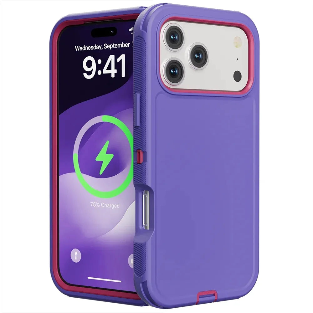 Shockproof Rugged Case with Raised Edge Protection for iPhone 17 Series