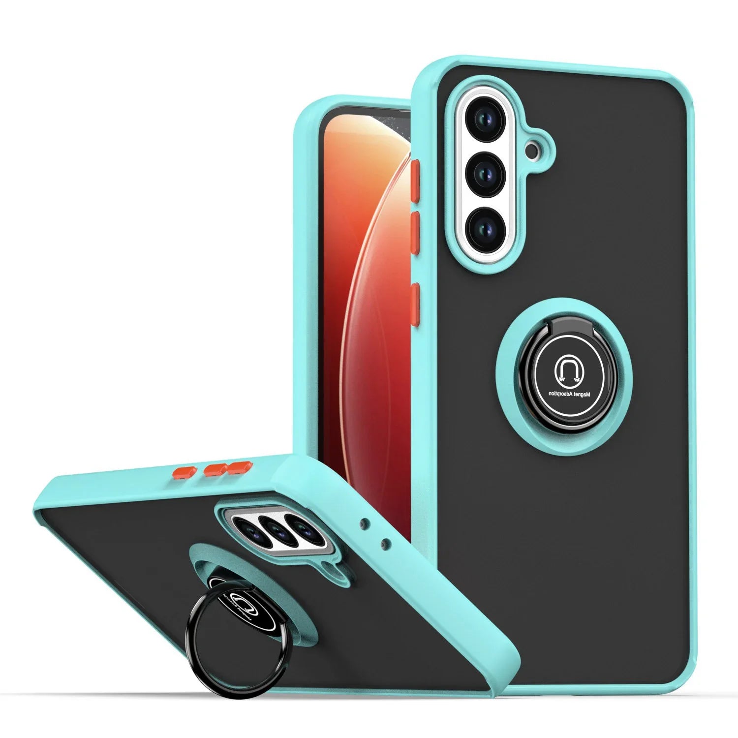 Shockproof Armor Matte Magnetic Case with Ring Stand for Samsung Galaxy A56