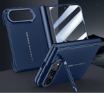Leather Hinge Protection Case with Integrated Kickstand for iPhone Duo