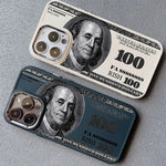Dolar Bill Graphic Shockproof Soft Silicone Case for iPhone 15 Series