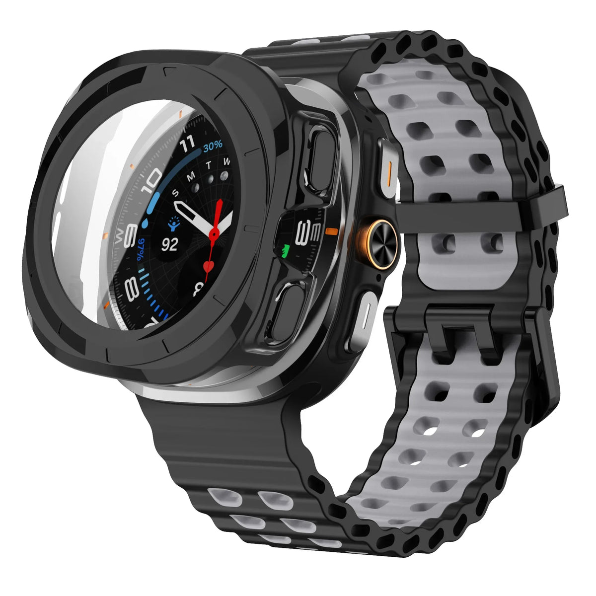 Watch Hand Protection Silicone Strap & Protection Set for Samsung Galaxy Watch Ultra and Sam ...