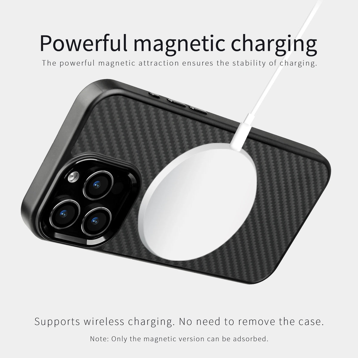 Aramid Fiber MagSafe Case with Wireless Charging for iPhone 15 Series