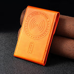 Premium Accordion Magnetic Leather Wallet
