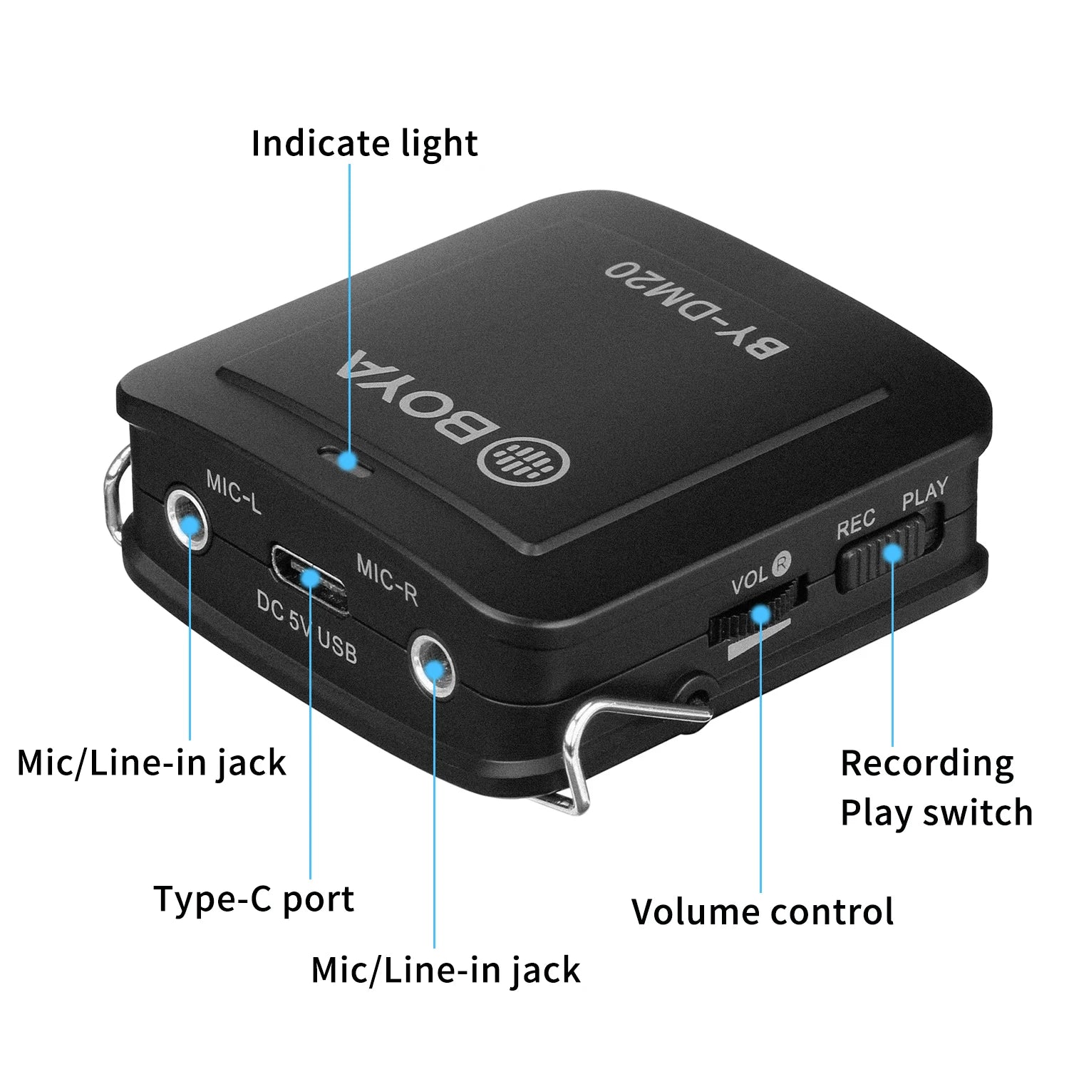 BOYA BY-DM20 Professional Clip-On Lavalier Microphone