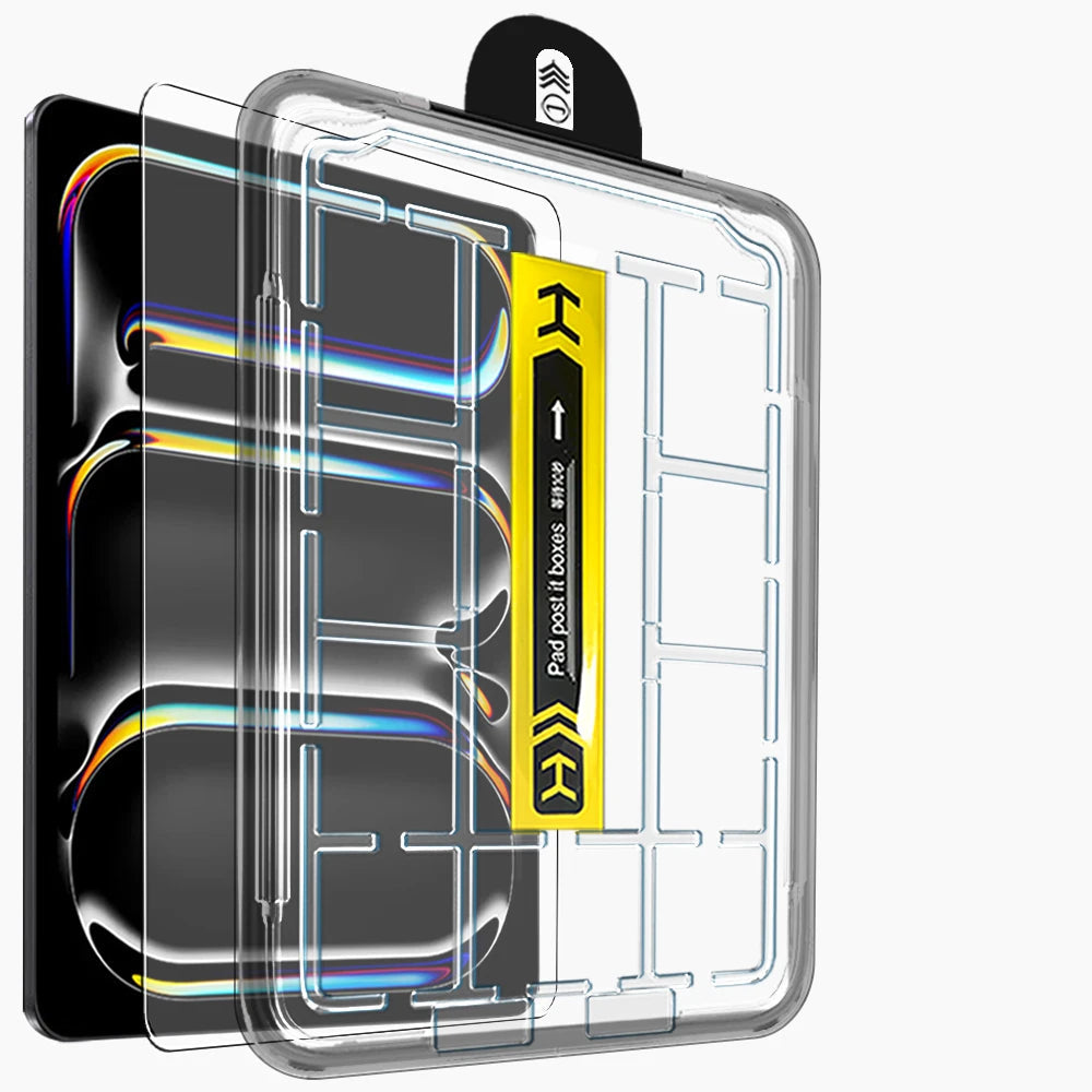 Snap-Fit Alignment Tempered Glass Screen Protector for iPad Pro M5