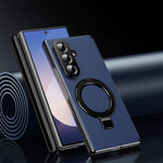 Samsung Galaxy Z Fold 6 Leather Case with Magnetic Holder and Screen Protector